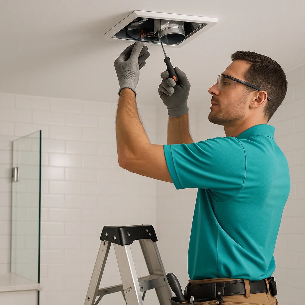 Statesville Electric Co bathroom exhaust fan with light installation services - Statesville