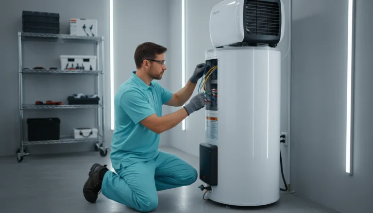 Electric heat pump water heater wiring and installation