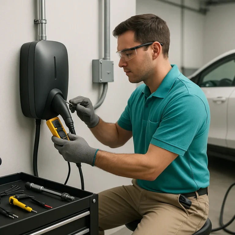 (EV) Electric vehicle charging station installation