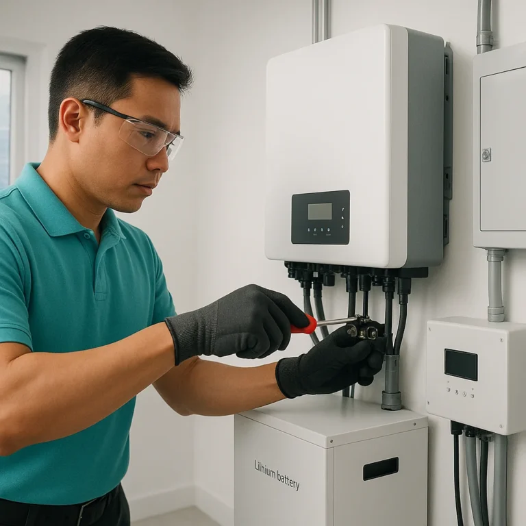 Solar hybrid backup power system installation